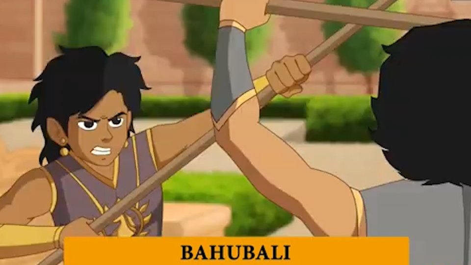 Frame from 2D character storytelling